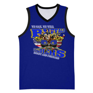 We Can We Will Buffalo Soldiers Basketball Jersey Us Army Ready and Forward - African Pride