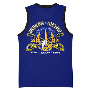 We Can We Will Buffalo Soldiers Basketball Jersey Us Army Ready and Forward - African Pride