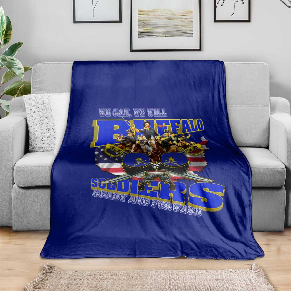 We Can We Will Buffalo Soldiers Blanket Us Army Ready and Forward