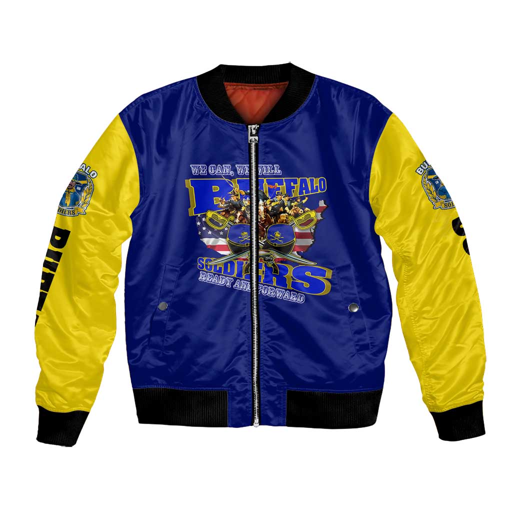 We Can We Will Buffalo Soldiers Bomber Jacket Us Army Ready and Forward