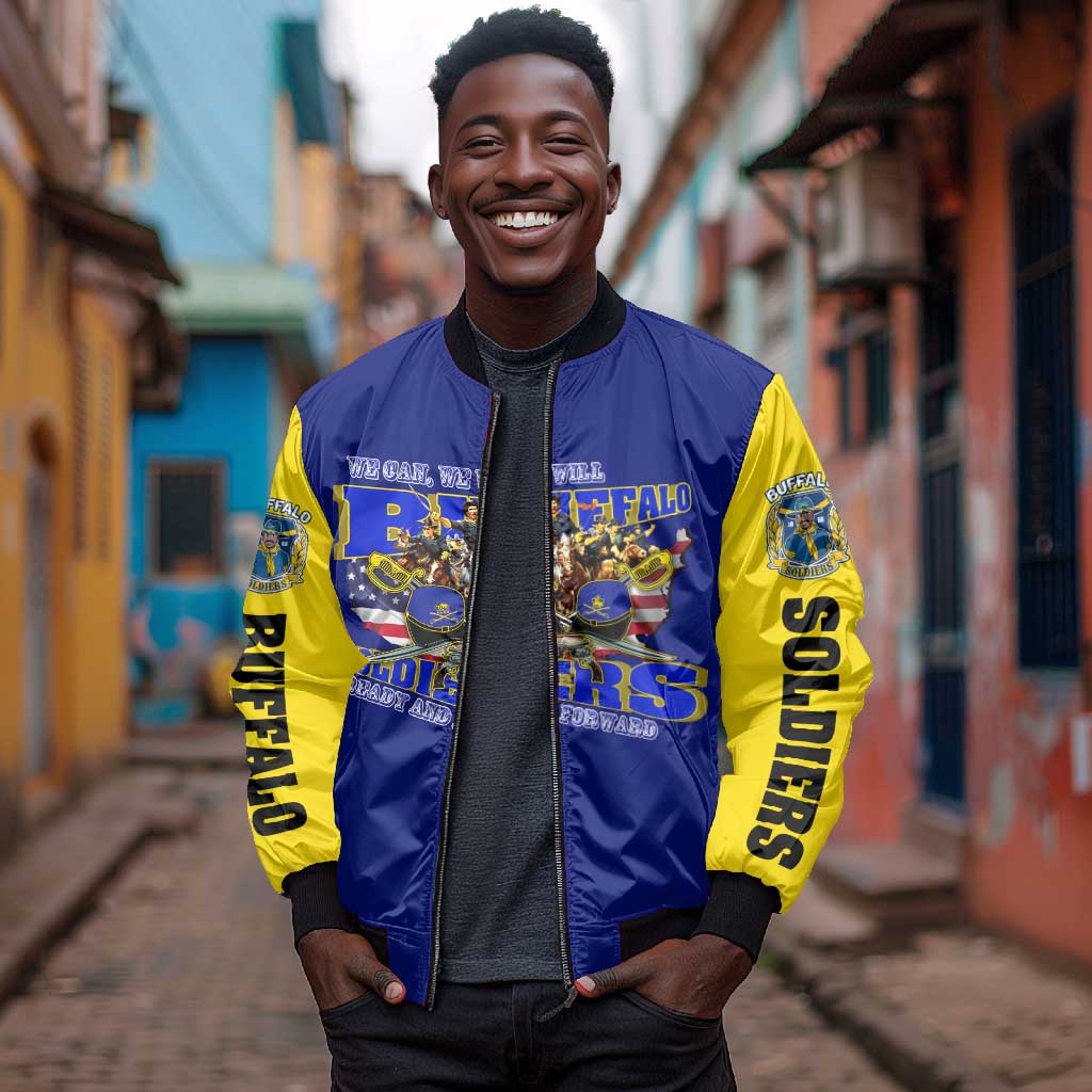 We Can We Will Buffalo Soldiers Bomber Jacket Us Army Ready and Forward