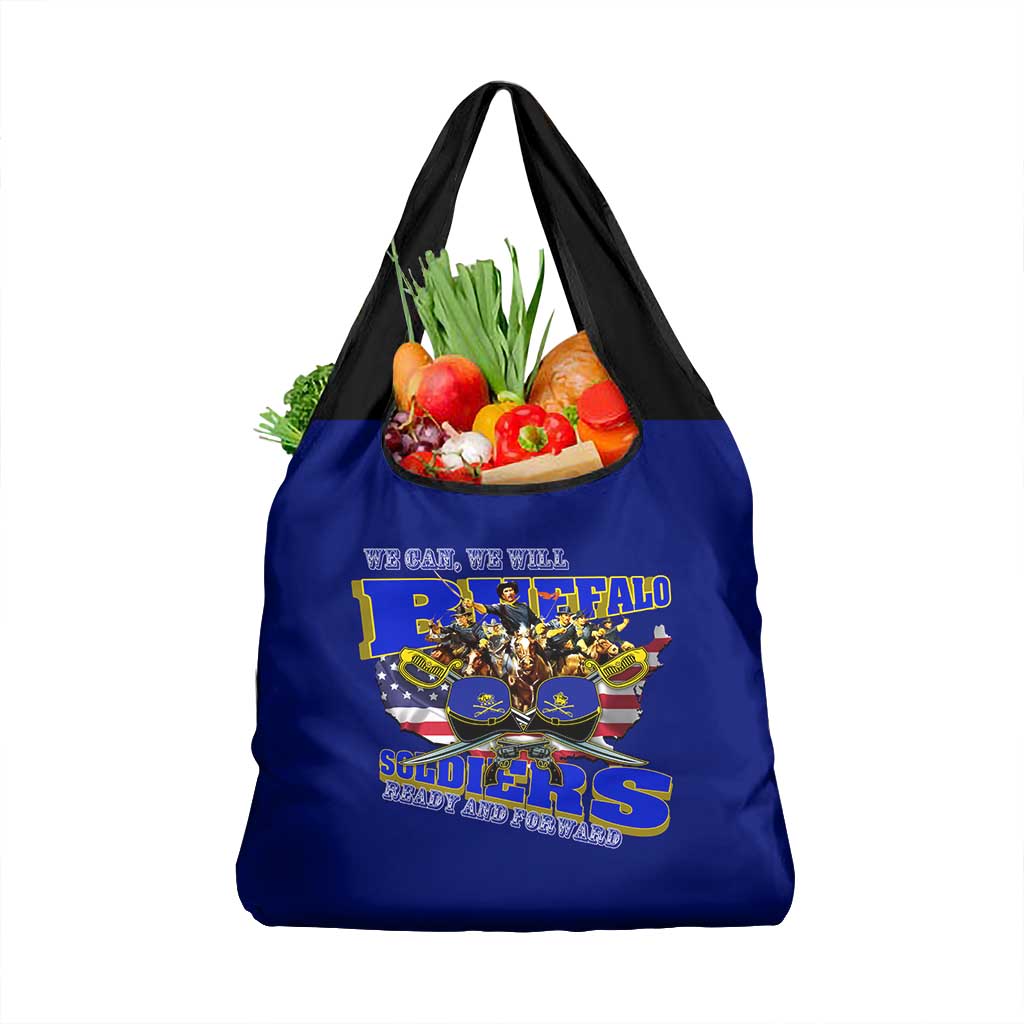 We Can We Will Buffalo Soldiers Grocery Bag Us Army Ready and Forward