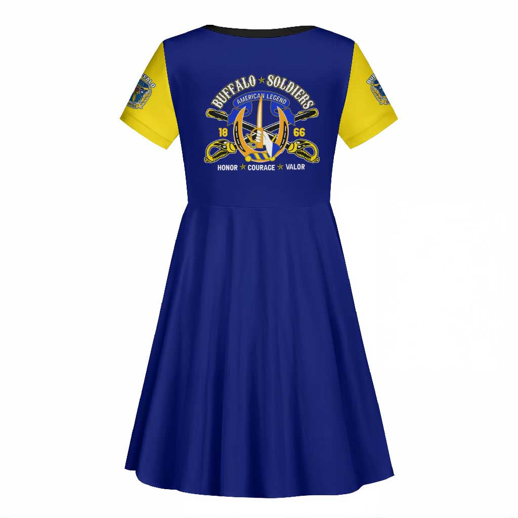 We Can We Will Buffalo Soldiers Kid Short Sleeve Dress Us Army Ready and Forward
