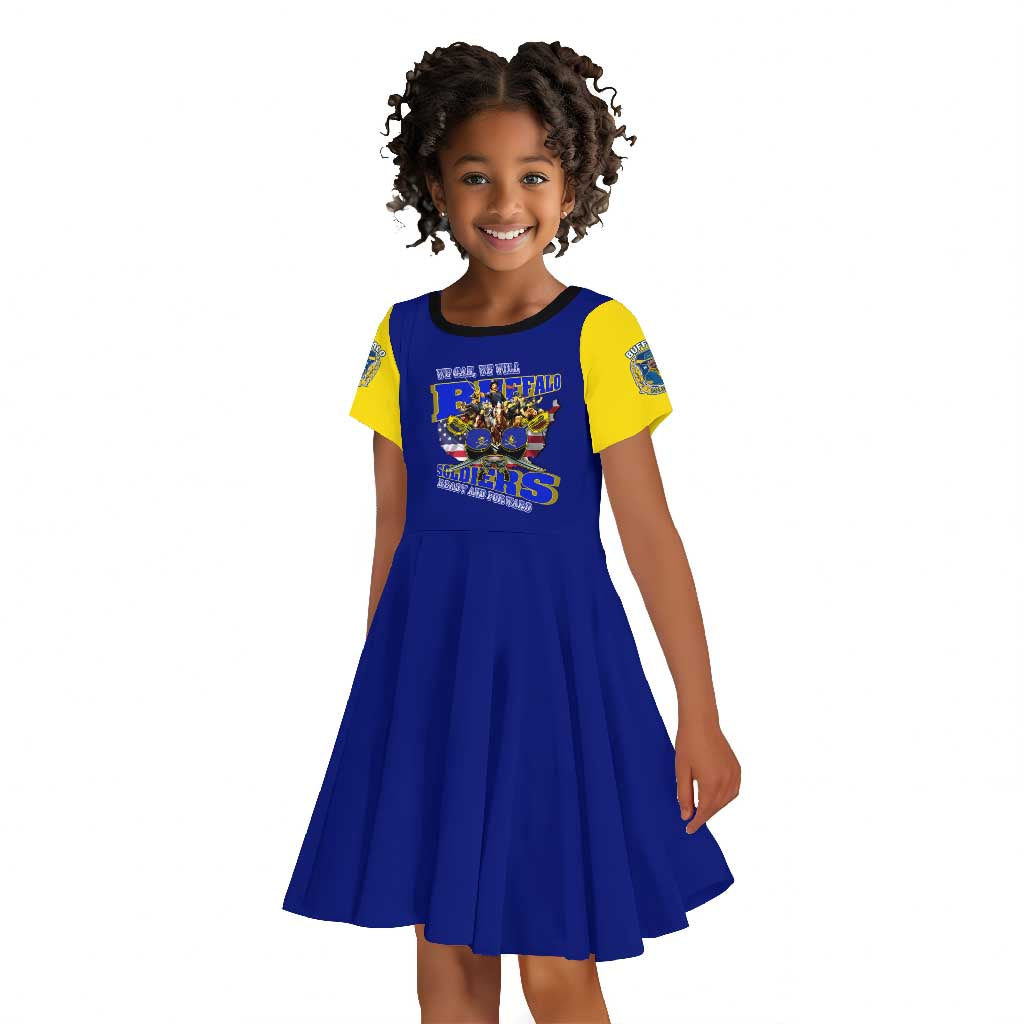 We Can We Will Buffalo Soldiers Kid Short Sleeve Dress Us Army Ready and Forward