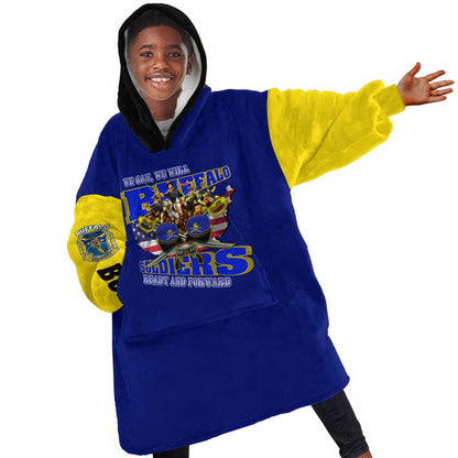We Can We Will Buffalo Soldiers Kid Wearable Blanket Hoodie Us Army Ready and Forward