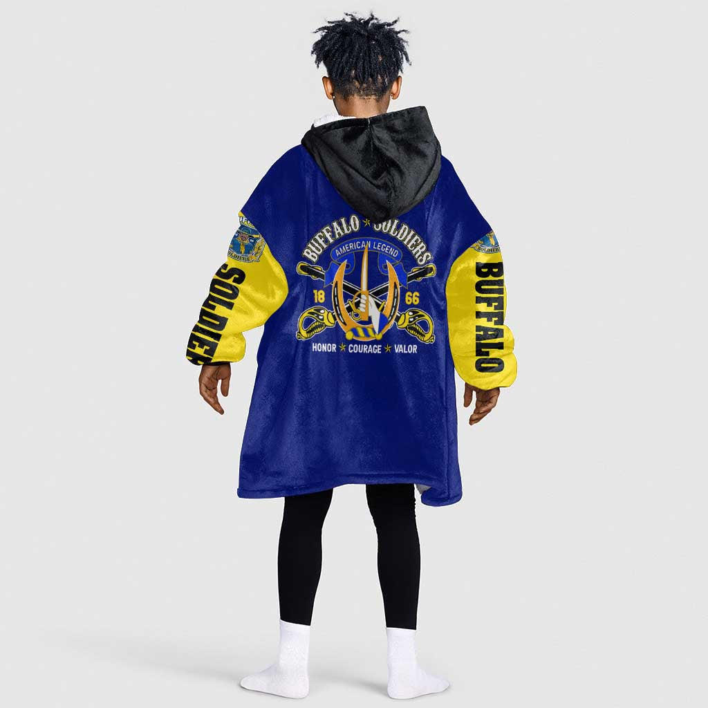 We Can We Will Buffalo Soldiers Kid Wearable Blanket Hoodie Us Army Ready and Forward