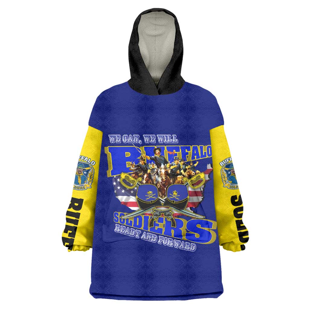 We Can We Will Buffalo Soldiers Kid Wearable Blanket Hoodie Us Army Ready and Forward