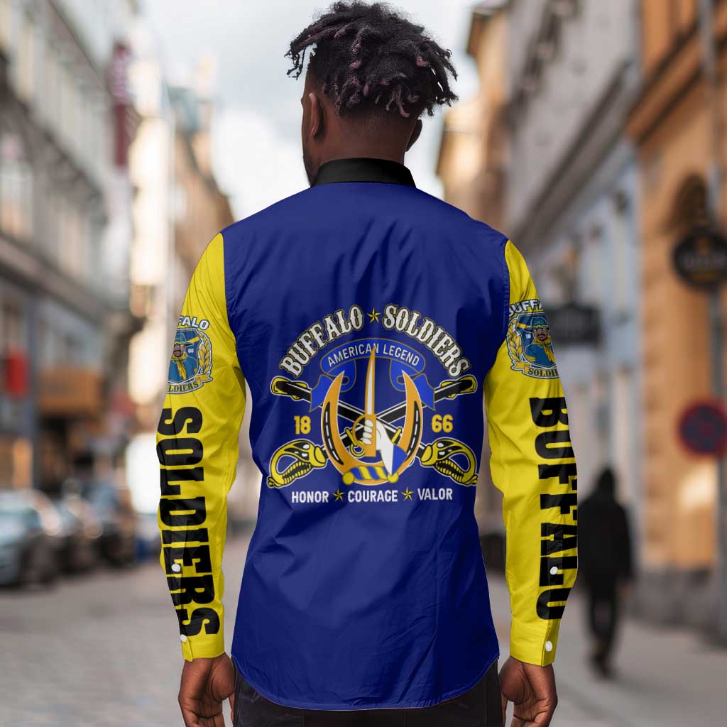 We Can We Will Buffalo Soldiers Long Sleeve Button Shirt Us Army Ready and Forward