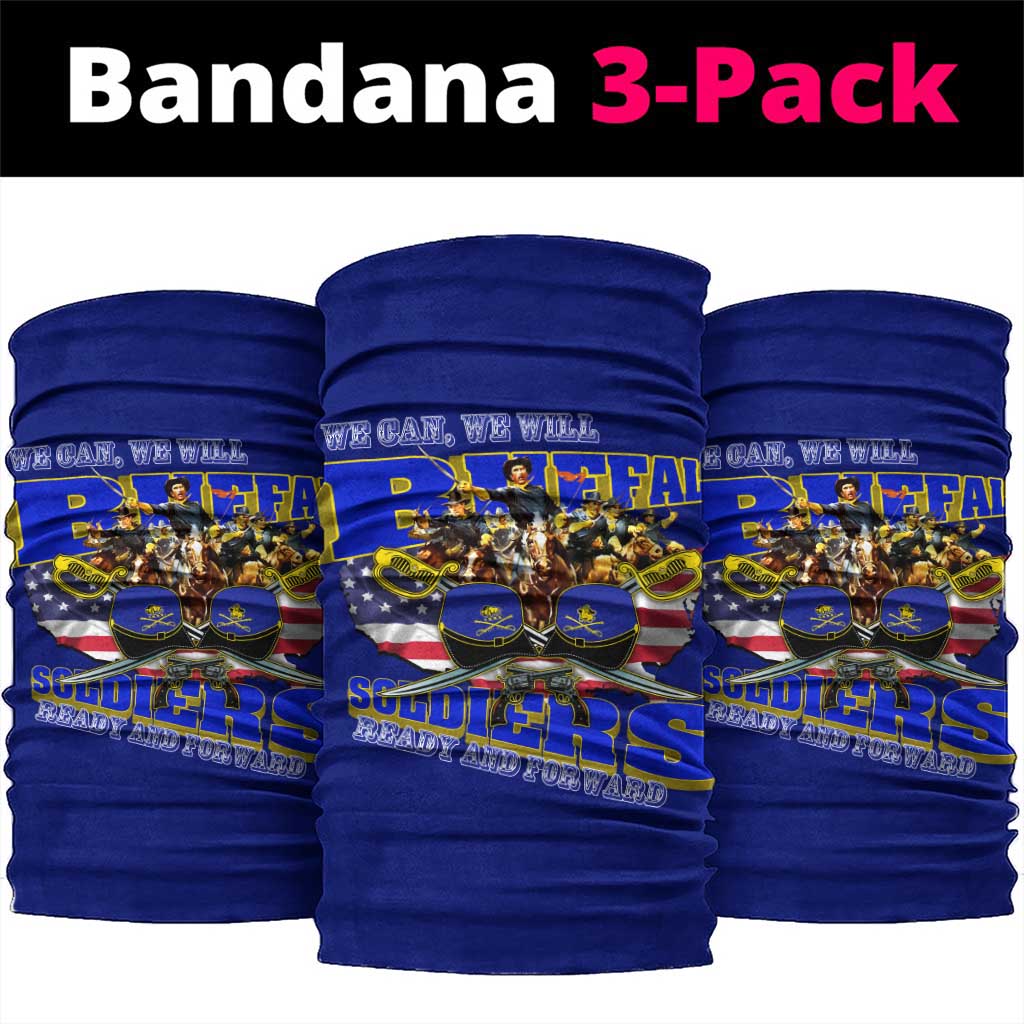 We Can We Will Buffalo Soldiers Neck Gaiter Us Army Ready and Forward DT02