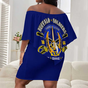 We Can We Will Buffalo Soldiers Off Shoulder Short Dress Us Army Ready and Forward