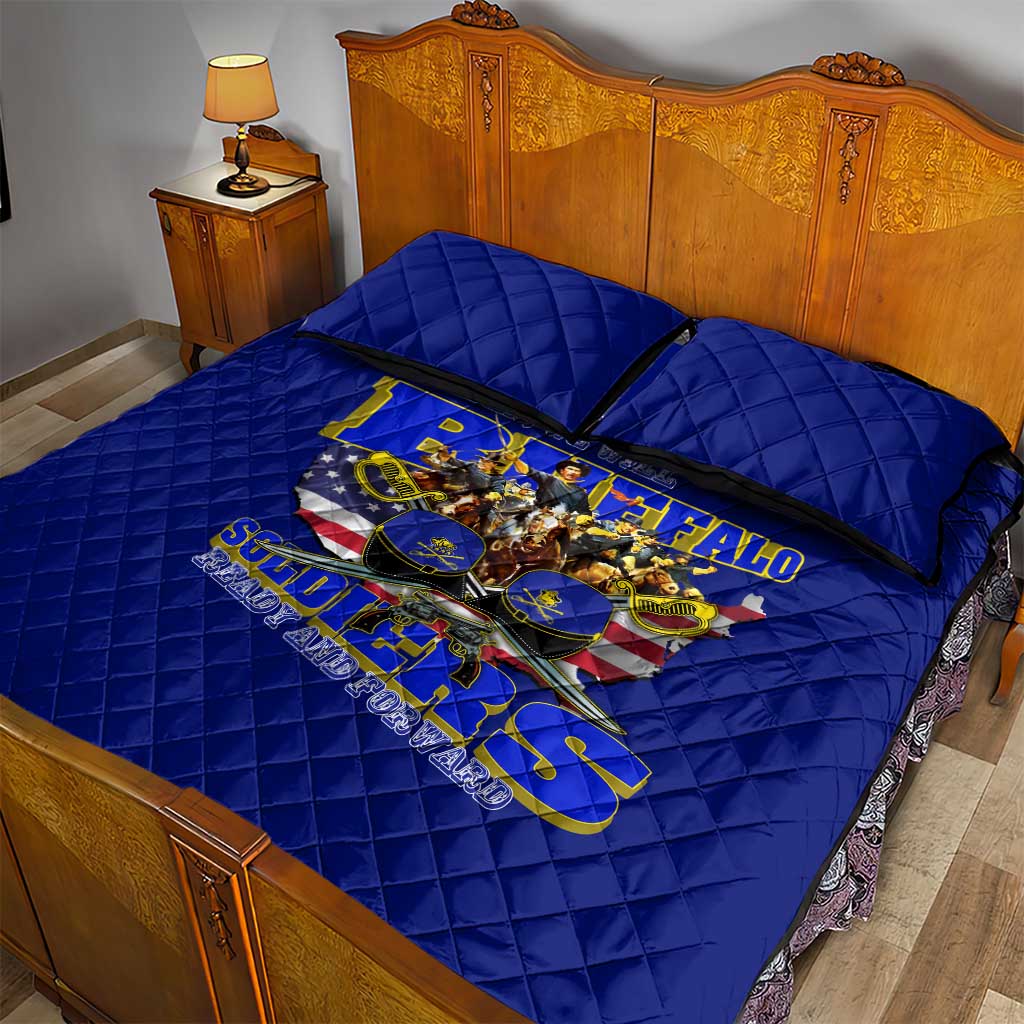 We Can We Will Buffalo Soldiers Quilt Bed Set Us Army Ready and Forward