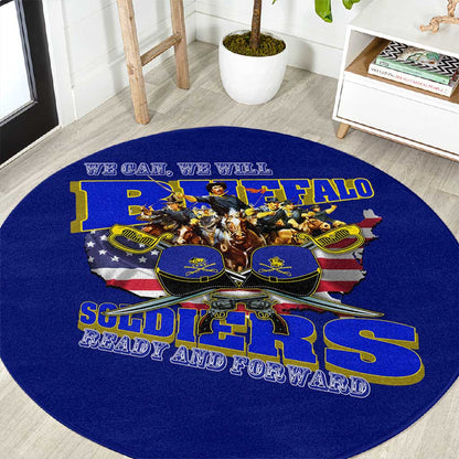 We Can We Will Buffalo Soldiers Round Carpet Us Army Ready and Forward
