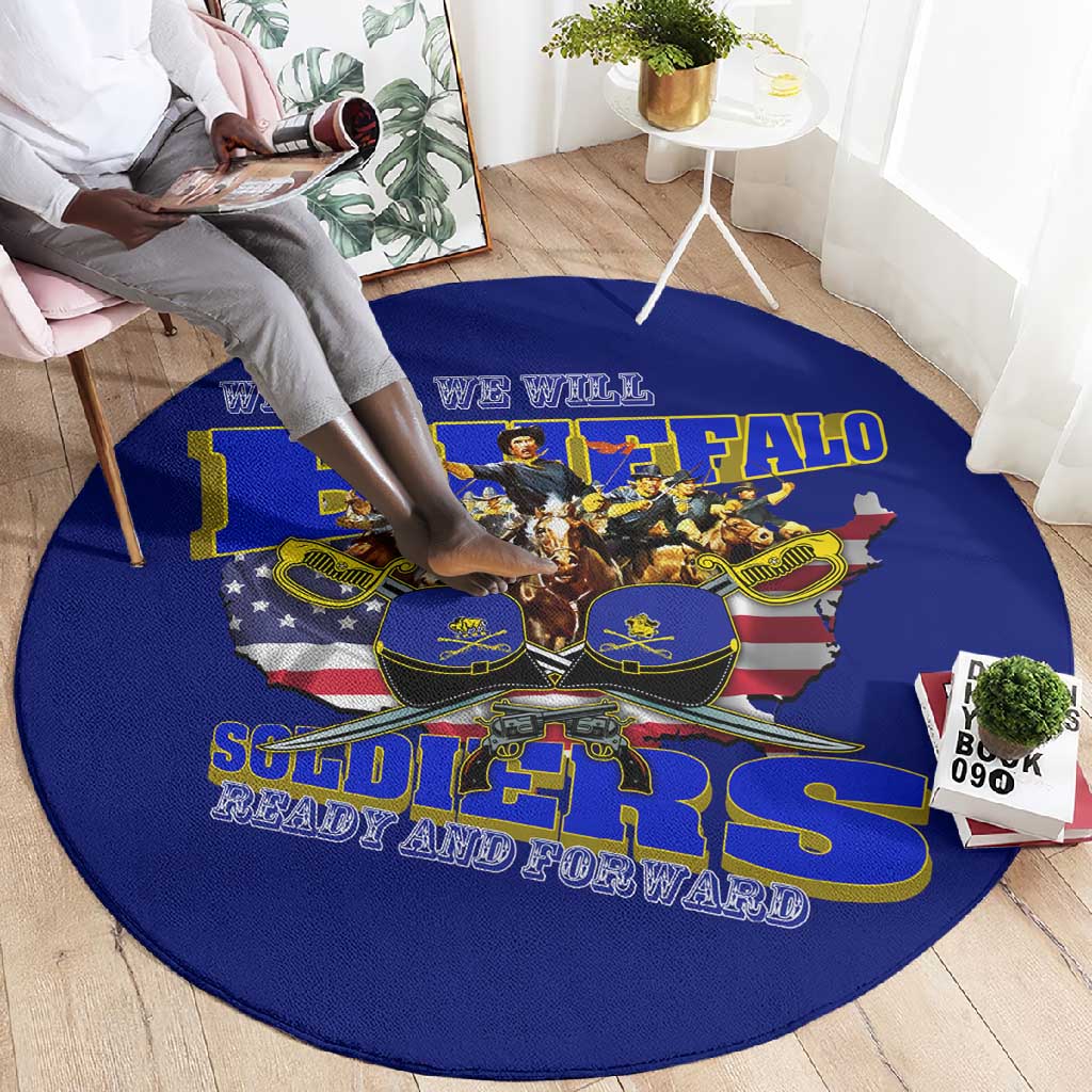 We Can We Will Buffalo Soldiers Round Carpet Us Army Ready and Forward