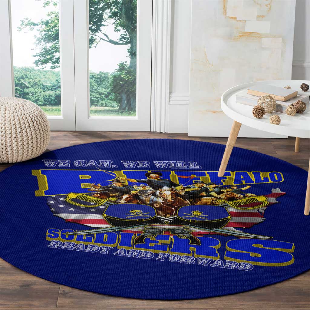 We Can We Will Buffalo Soldiers Round Carpet Us Army Ready and Forward