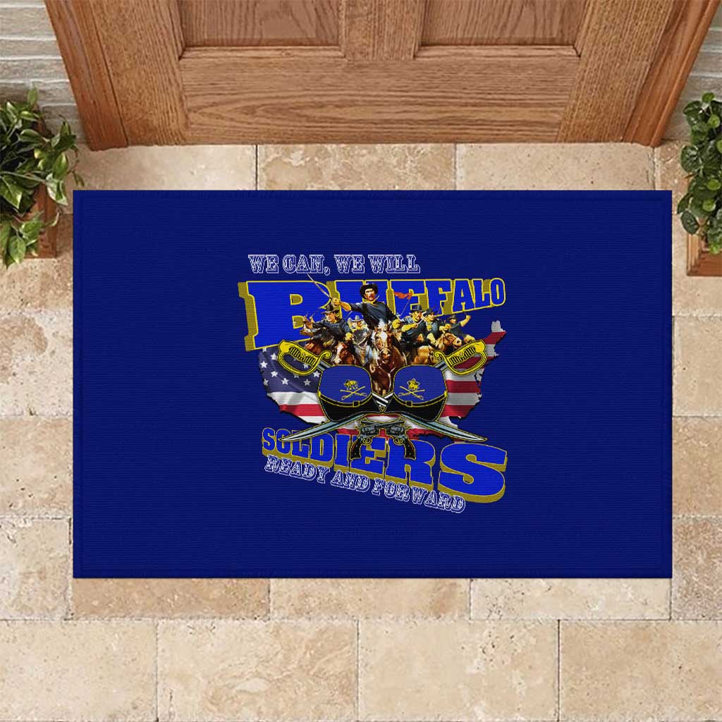 We Can We Will Buffalo Soldiers Rubber Doormat Us Army Ready and Forward