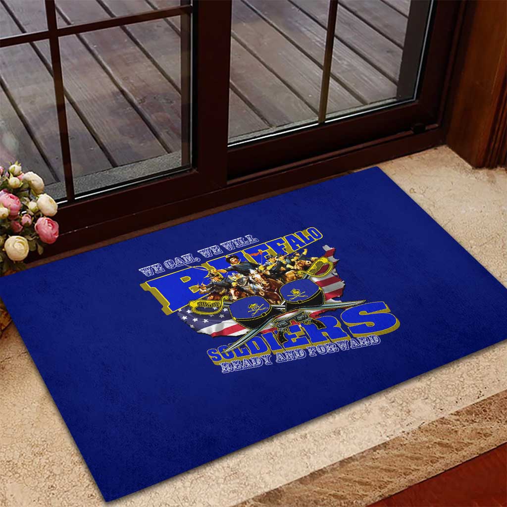 We Can We Will Buffalo Soldiers Rubber Doormat Us Army Ready and Forward