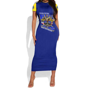 We Can We Will Buffalo Soldiers Short Sleeve Bodycon Dress Us Army Ready and Forward DT02