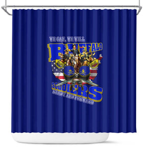 We Can We Will Buffalo Soldiers Shower Curtain Us Army Ready and Forward