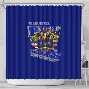 We Can We Will Buffalo Soldiers Shower Curtain Us Army Ready and Forward