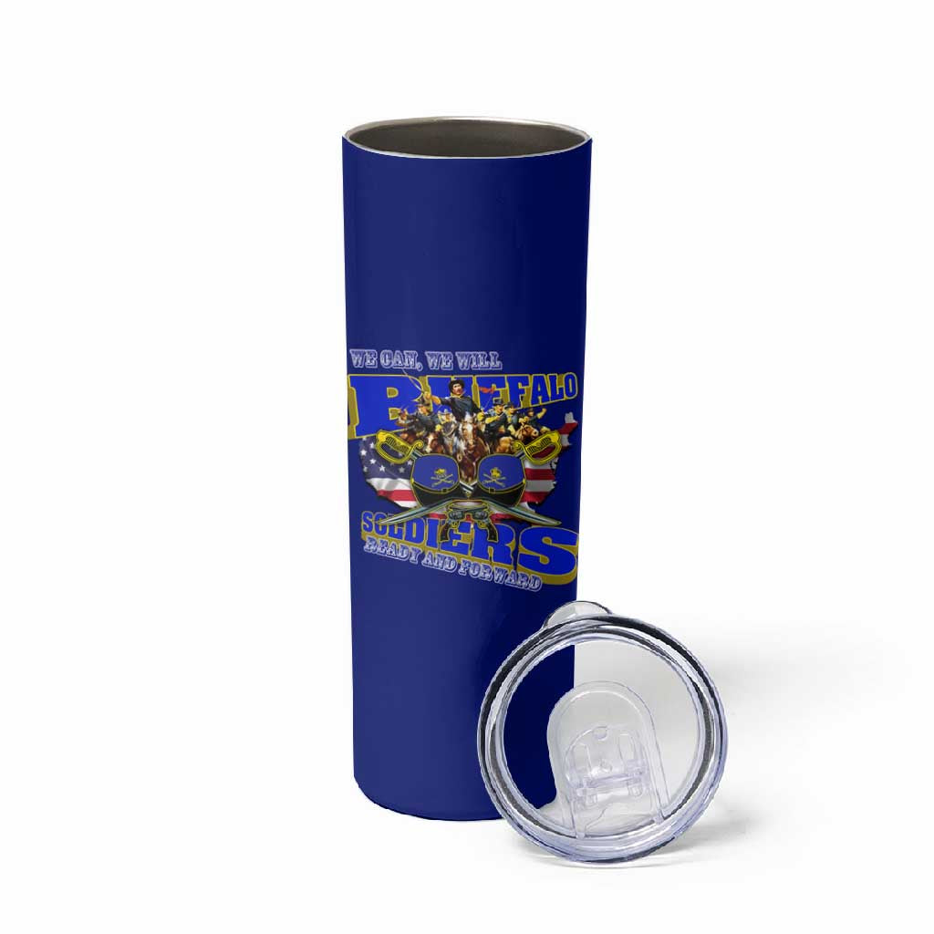 We Can We Will Buffalo Soldiers Skinny Tumbler Us Army Ready and Forward