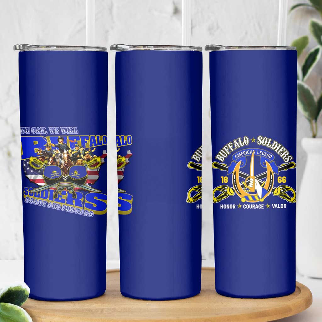 We Can We Will Buffalo Soldiers Skinny Tumbler Us Army Ready and Forward