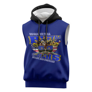 We Can We Will Buffalo Soldiers Sleeveless Hoodie Us Army Ready and Forward - African Pride