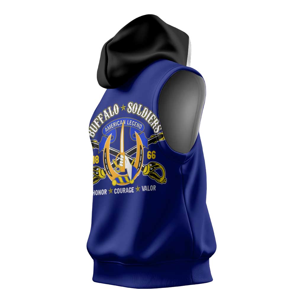 We Can We Will Buffalo Soldiers Sleeveless Hoodie Us Army Ready and Forward - African Pride