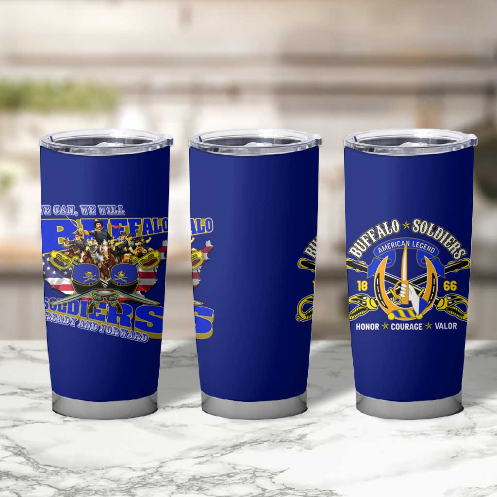 We Can We Will Buffalo Soldiers Tumbler Cup Us Army Ready and Forward
