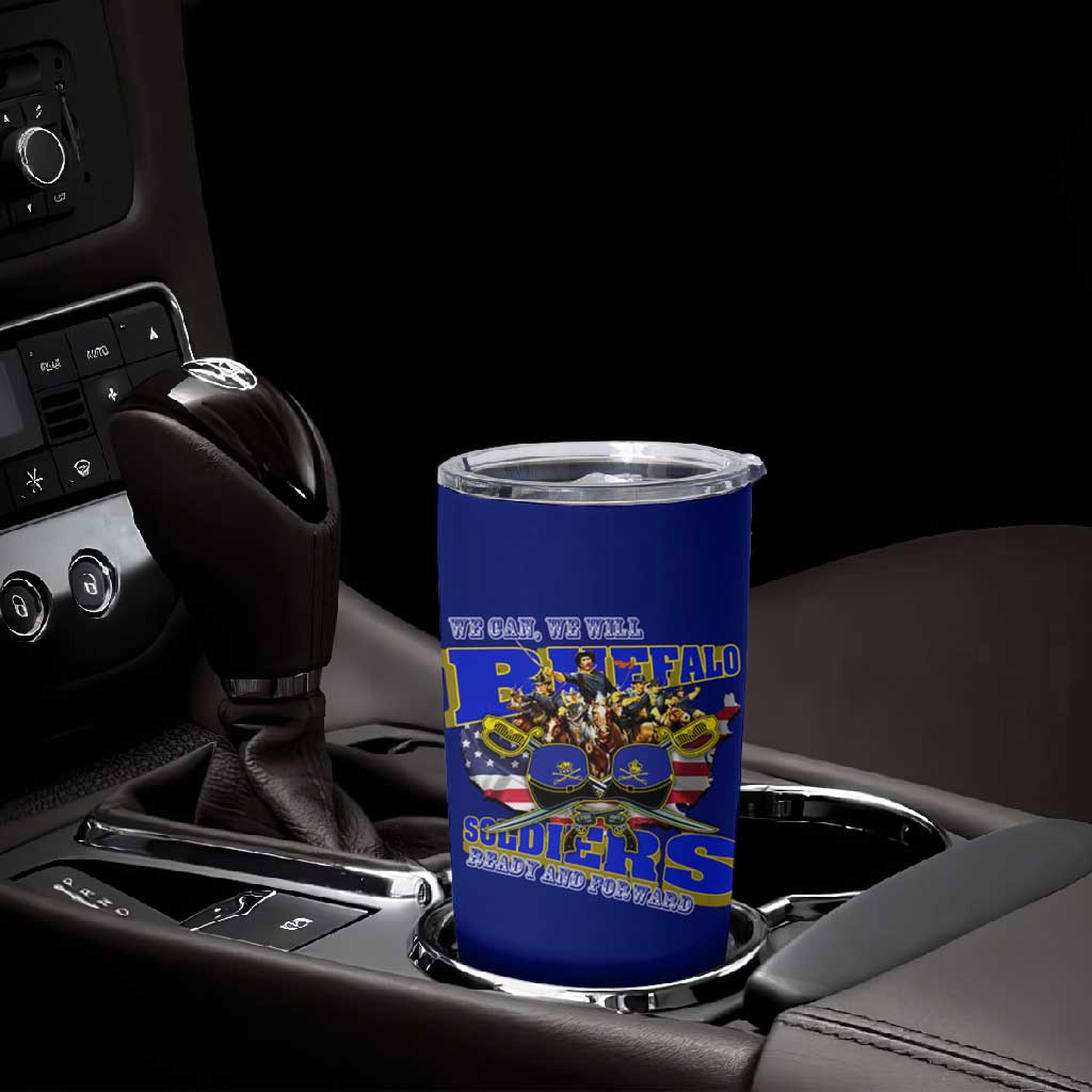 We Can We Will Buffalo Soldiers Tumbler Cup Us Army Ready and Forward