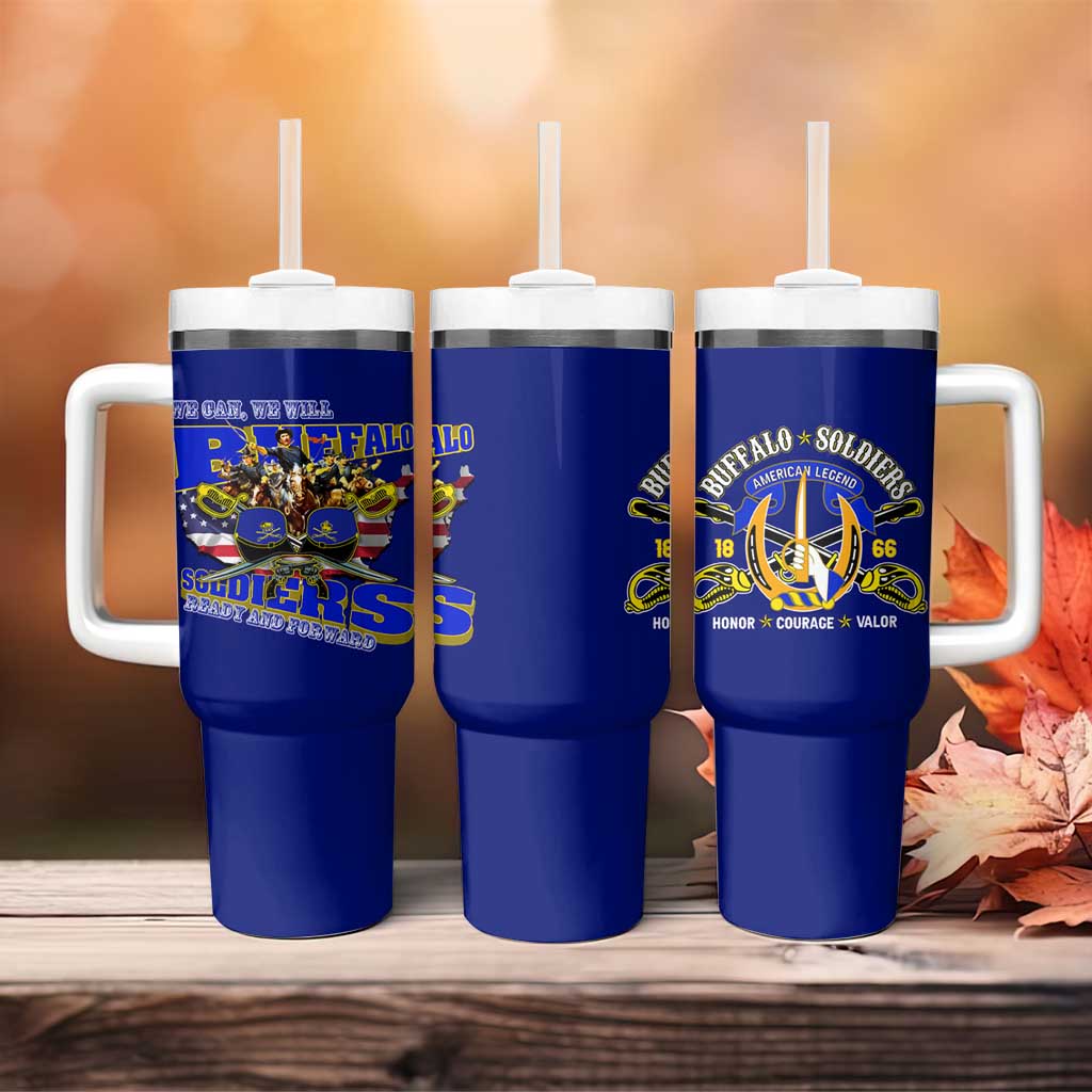 We Can We Will Buffalo Soldiers Tumbler With Handle Us Army Ready and Forward