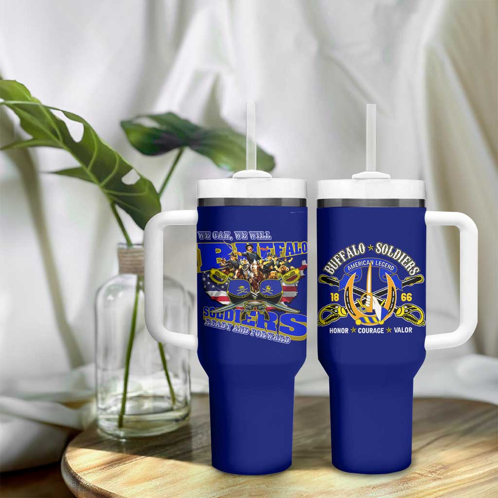 We Can We Will Buffalo Soldiers Tumbler With Handle Us Army Ready and Forward