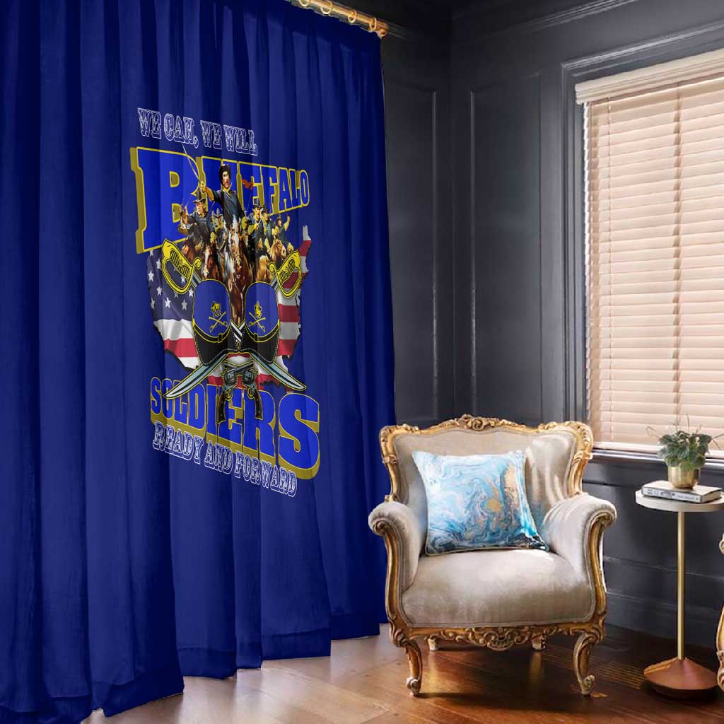 We Can We Will Buffalo Soldiers Window Curtain Us Army Ready and Forward