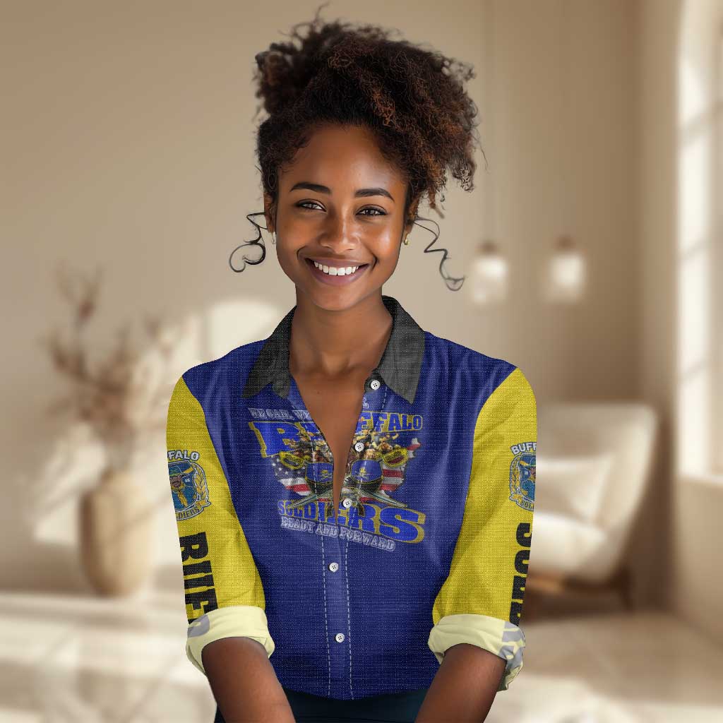 We Can We Will Buffalo Soldiers Women Casual Shirt Us Army Ready and Forward