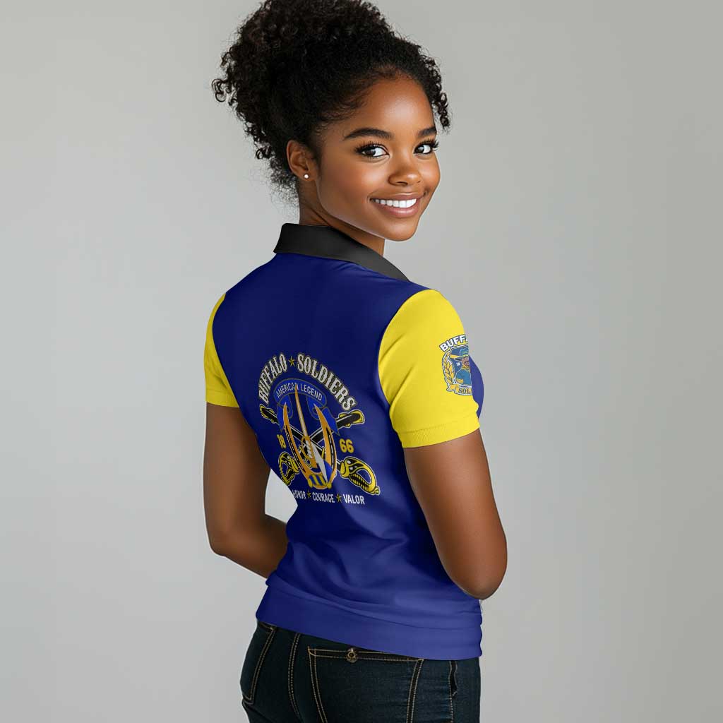 We Can We Will Buffalo Soldiers Women Polo Shirt Us Army Ready and Forward