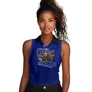 We Can We Will Buffalo Soldiers Women Sleeveless Polo Shirt Us Army Ready and Forward