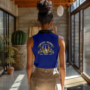 We Can We Will Buffalo Soldiers Women Sleeveless Polo Shirt Us Army Ready and Forward