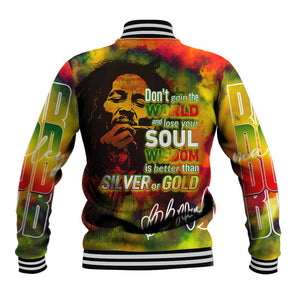 The Legend of Reggae One Love Baseball Jacket Bob Colorful Art