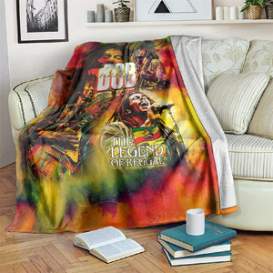 The Legend of Reggae One Love Blanket Bob Colorful Art
