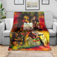 The Legend of Reggae One Love Blanket Bob Colorful Art