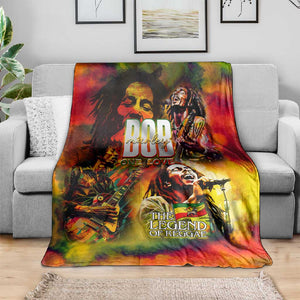 The Legend of Reggae One Love Blanket Bob Colorful Art