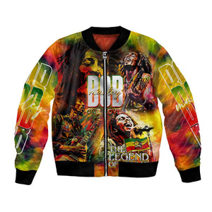 The Legend of Reggae One Love Bomber Jacket Bob Colorful Art