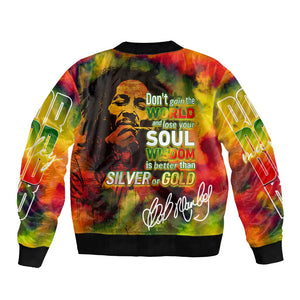 The Legend of Reggae One Love Bomber Jacket Bob Colorful Art