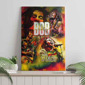The Legend of Reggae One Love Canvas Wall Art Bob Colorful Art