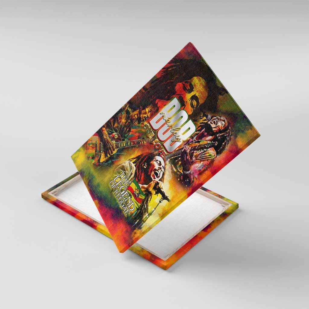 The Legend of Reggae One Love Canvas Wall Art Bob Colorful Art