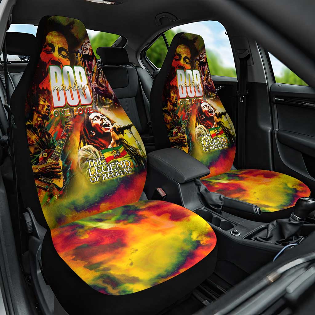 The Legend of Reggae One Love Car Seat Cover Bob Colorful Art