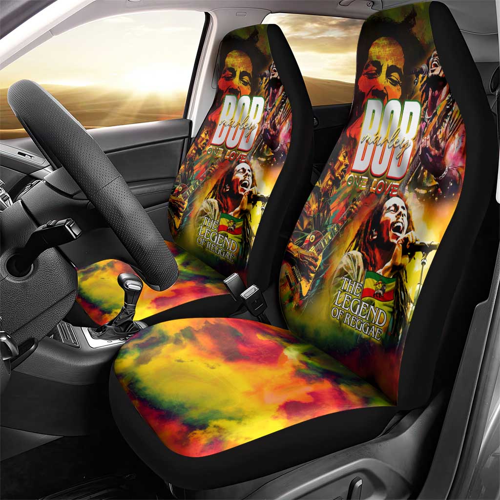 The Legend of Reggae One Love Car Seat Cover Bob Colorful Art