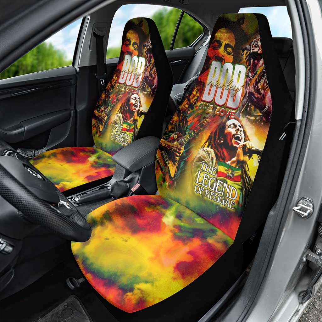 The Legend of Reggae One Love Car Seat Cover Bob Colorful Art