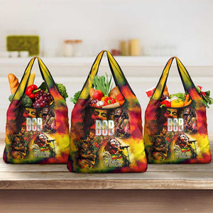 The Legend of Reggae One Love Grocery Bag Bob Colorful Art