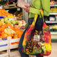 The Legend of Reggae One Love Grocery Bag Bob Colorful Art