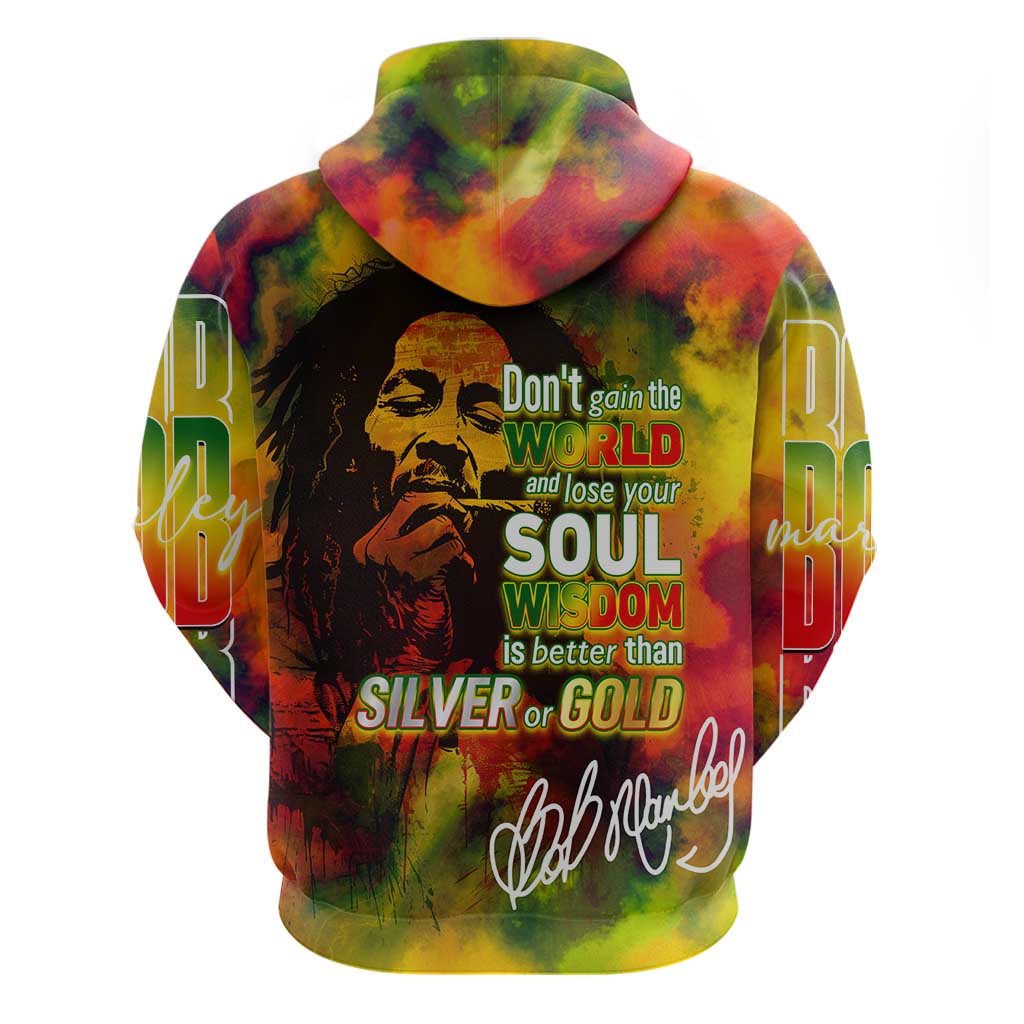 The Legend of Reggae One Love Hoodie Bob Colorful Art
